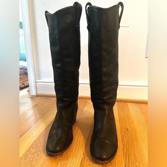 Frye Jackie Button Tall Slouchy Leather Boots - Picture 2 of 11